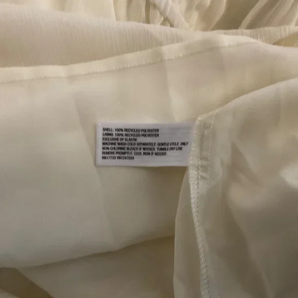 Women's Sheer Chiffon Maxi Dress - A New Day™ Cream M: Sleeveless Crew Neck - Picture 3 of 3